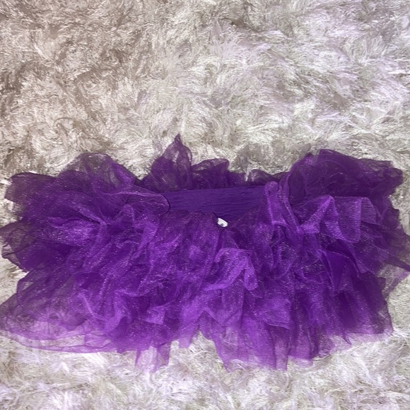 Spirit Halloween Purple Ruffled Tutu and Homemade Pageant Skirt - Picture 2 of 3